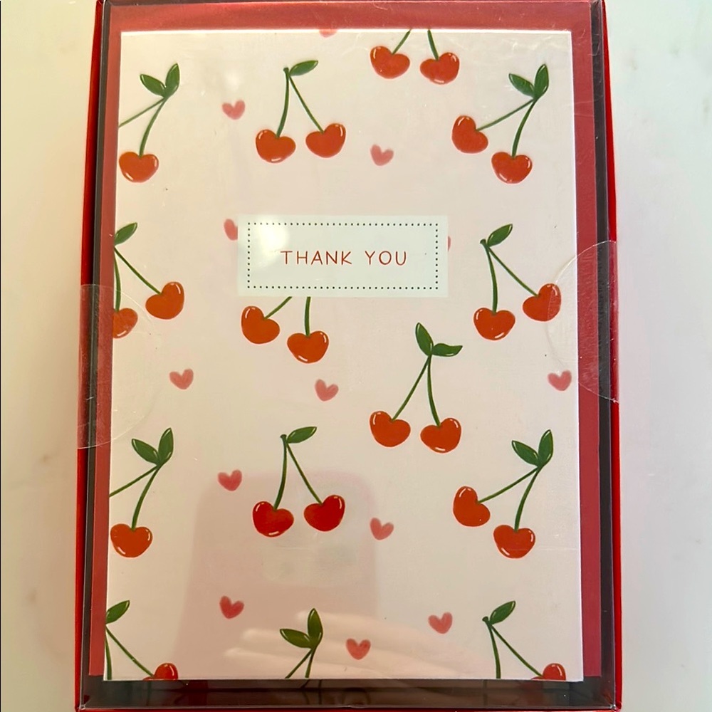 Cherry Thank You Cards NIB